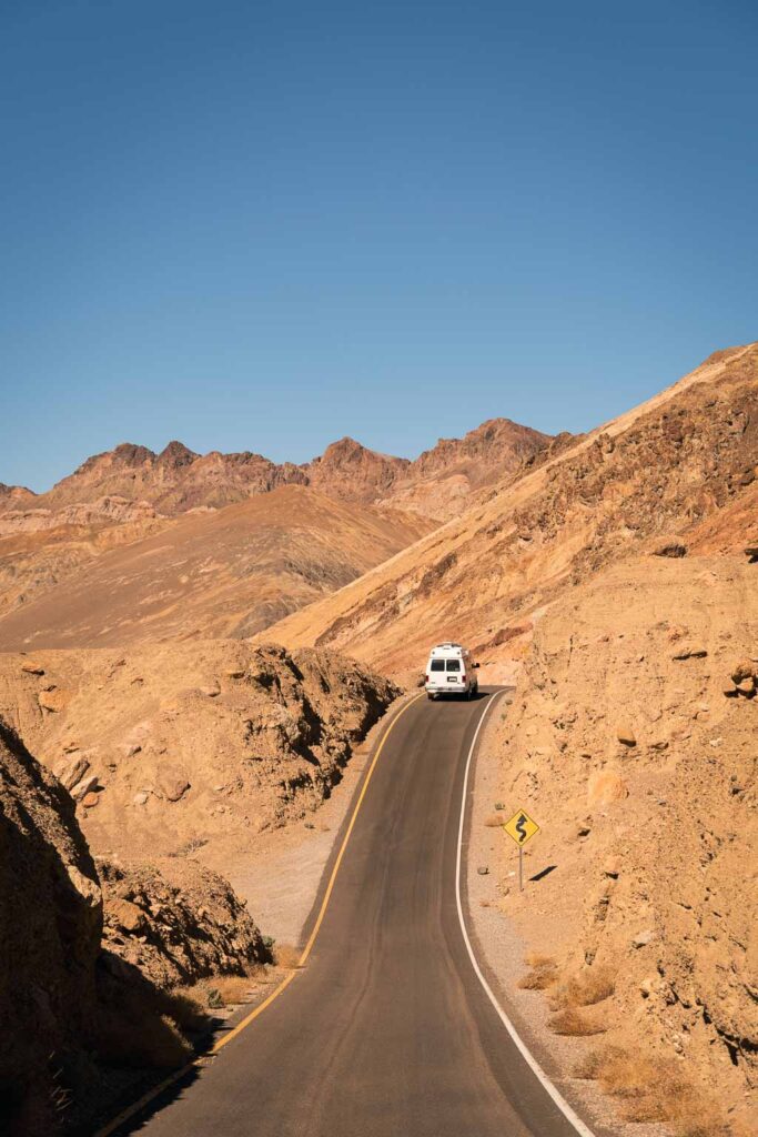 Van in Death Valley National Park