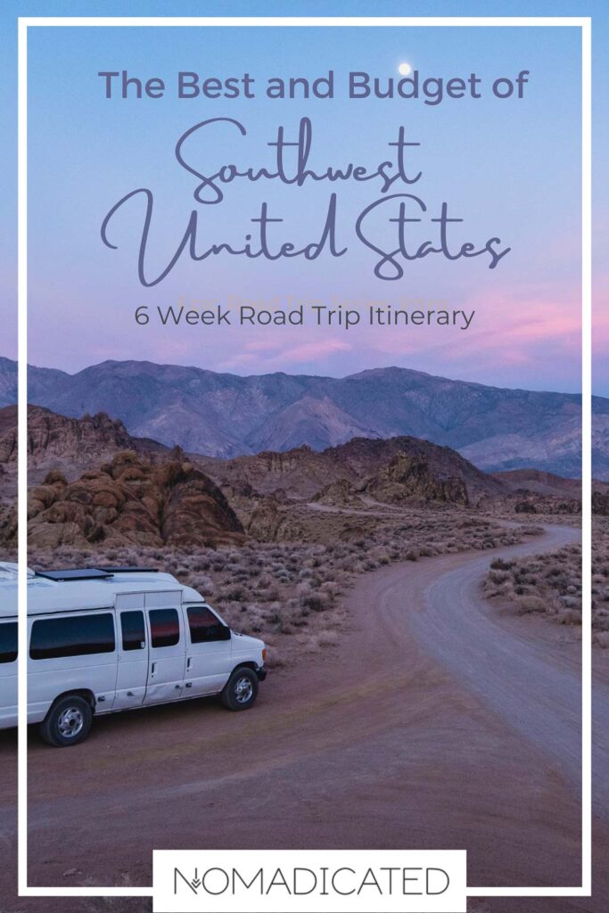 Pinterest cost of road trips while van life 