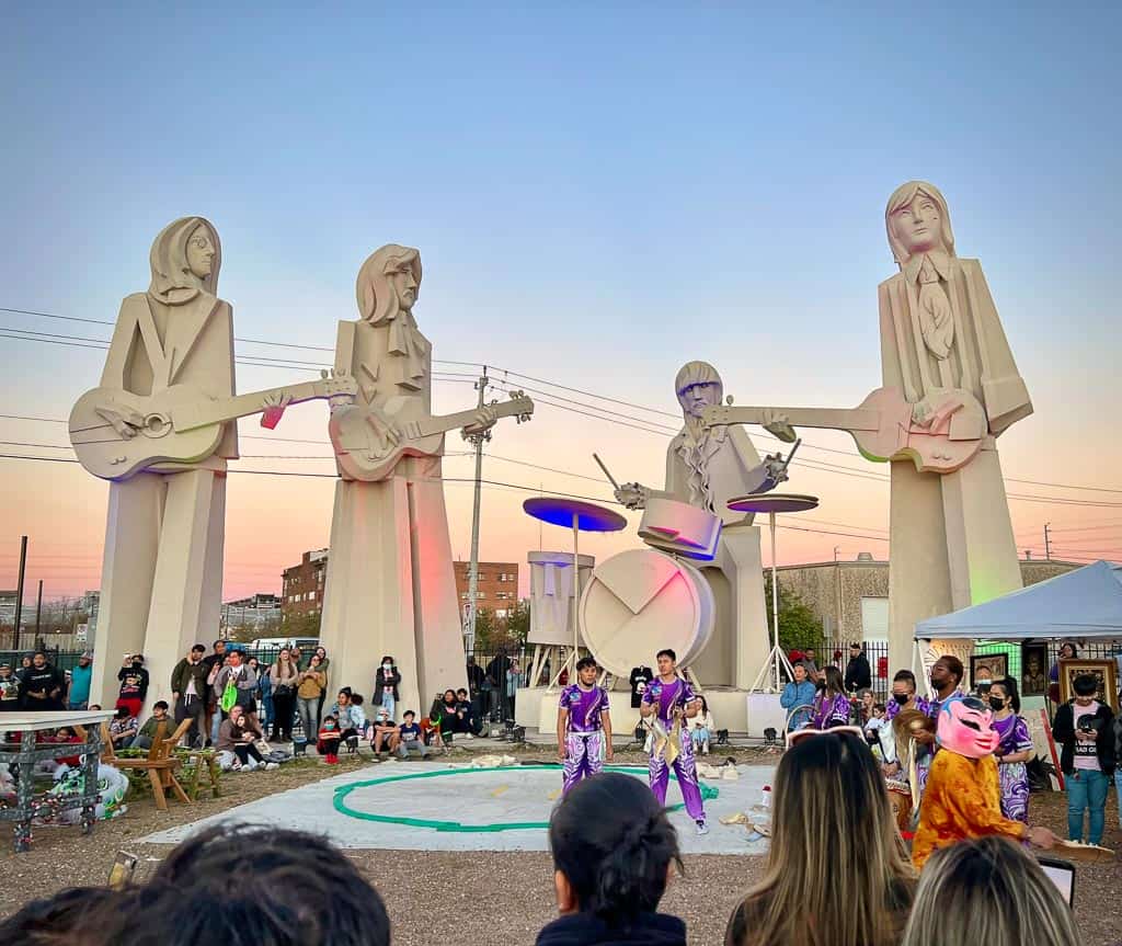 Giant Beatles Statues food festival one weekend in Houston itinerary