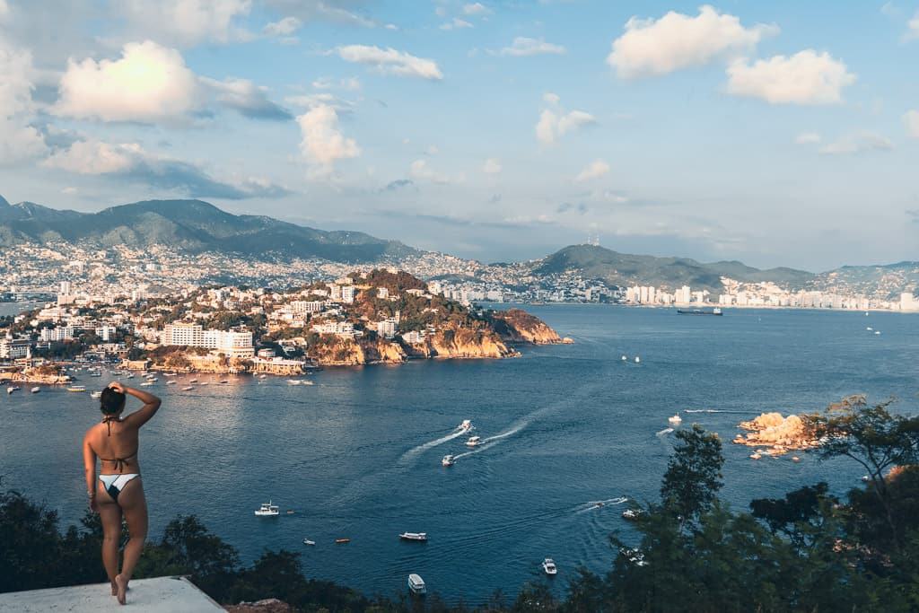 Overlook of Acapulco Bay from La Roqueta at Sunset, one of the best things to do in Acapulco