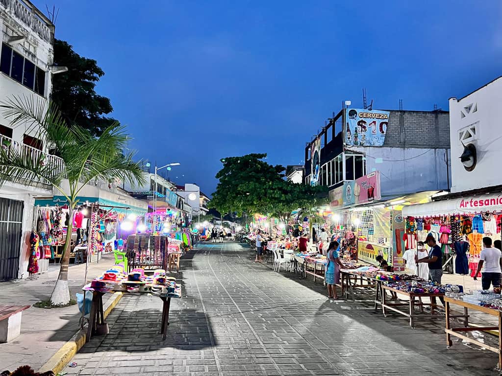Daily Souvenir Night Market in Puerto Escondido, Mexico
