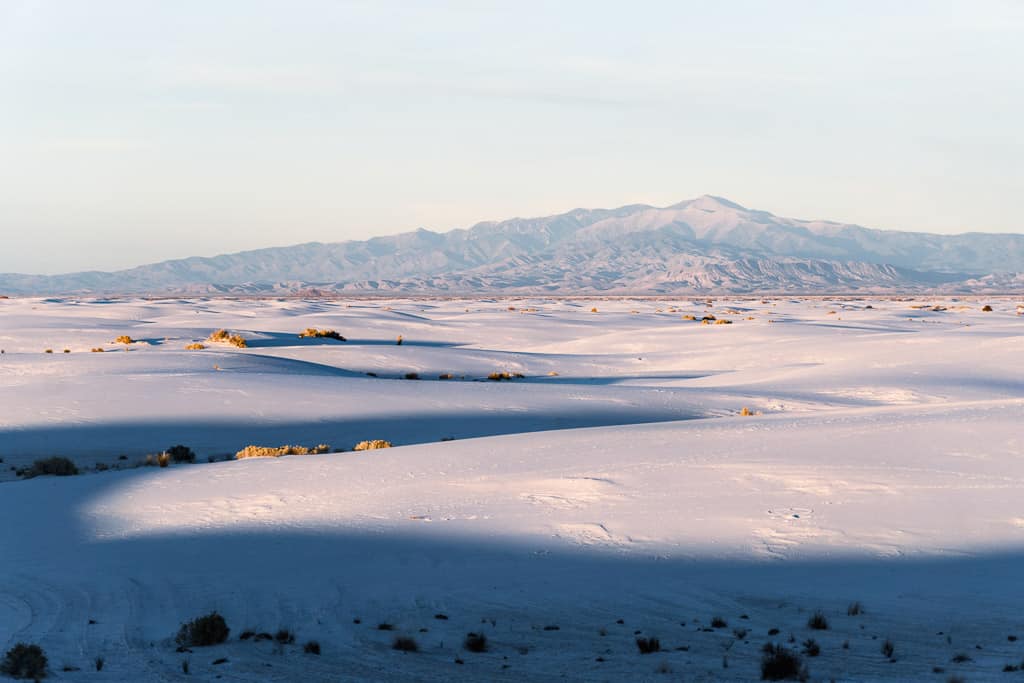 Sand Dunes of White Sands National Park in southern new mexico