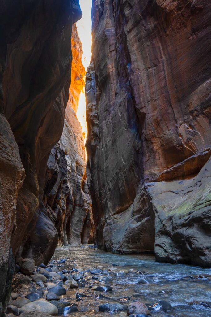 the narrows hike in zion national Park