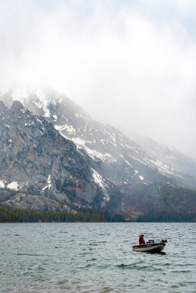 bad weather on jenny lake on the way to hidden falls and inspiration point