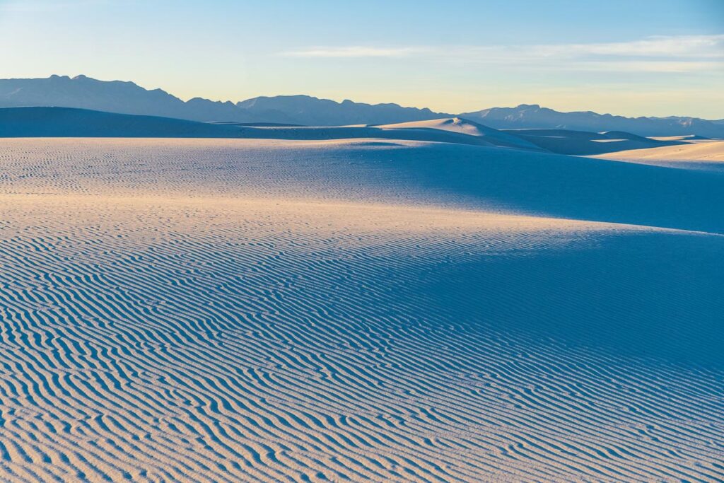 white sands photographing ripples in sand