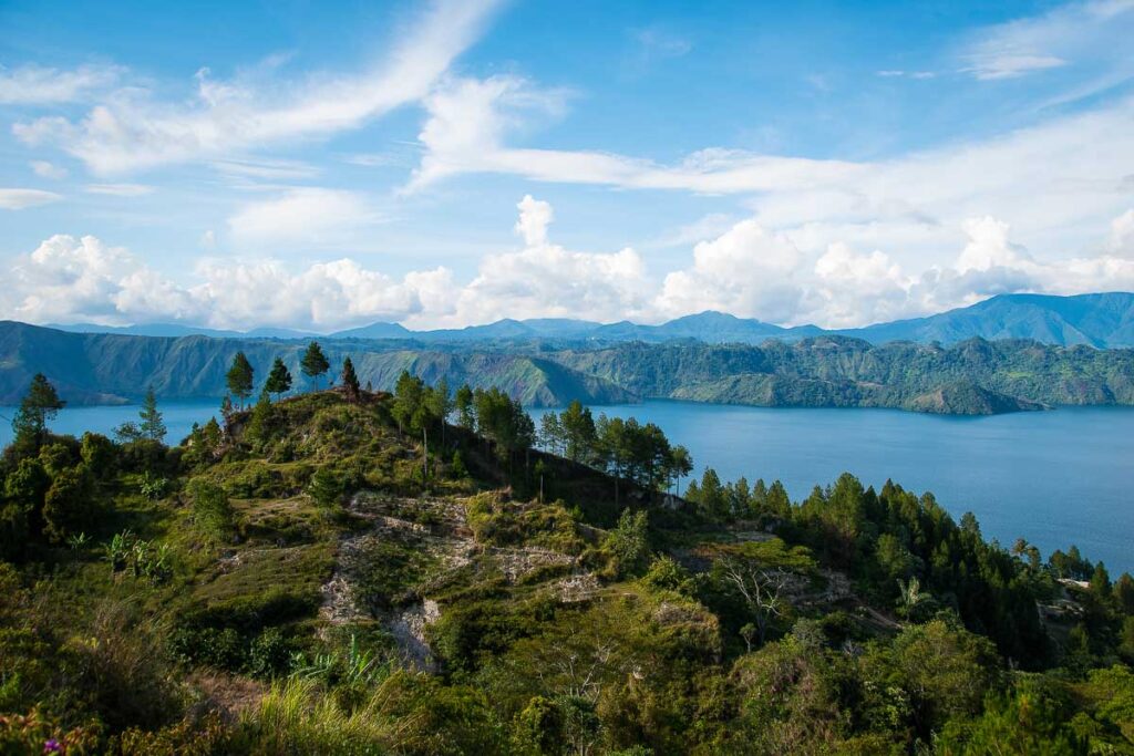 lake toba, the caldera view the largest island in indonesia