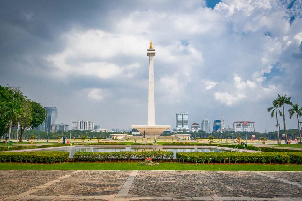 monas monument, a national heroes landmark in indonesia