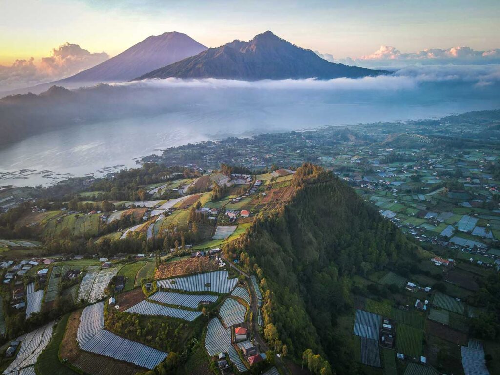 view from mount bunbalan, one of the best views in north bali