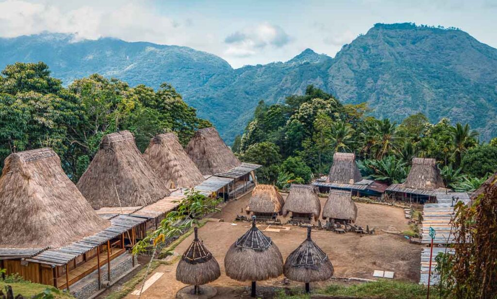 visiting the traditional villages of Ngada, flores where locals do not speak much english