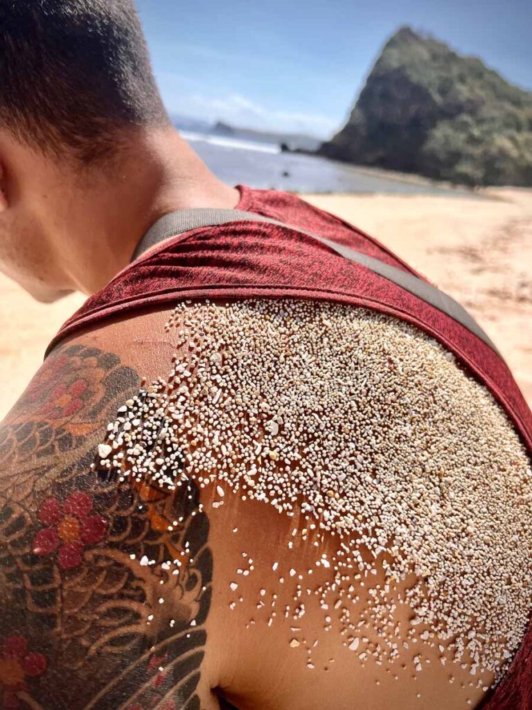 sand particles of bilasayak beach