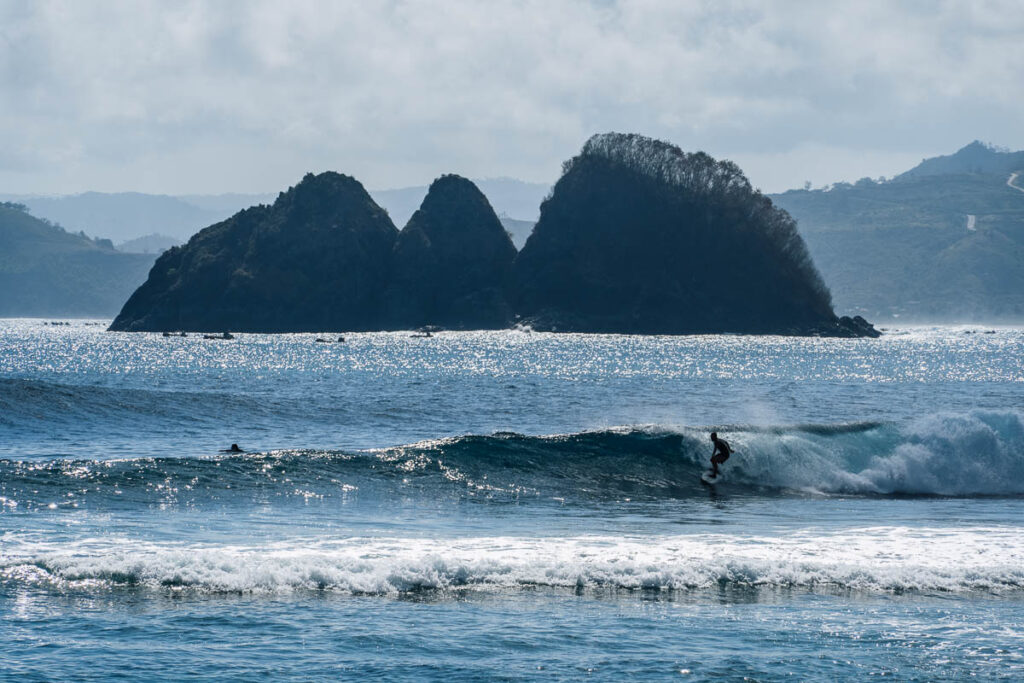 mawi beach experienced surf spot, one of the best things to do in lombok 