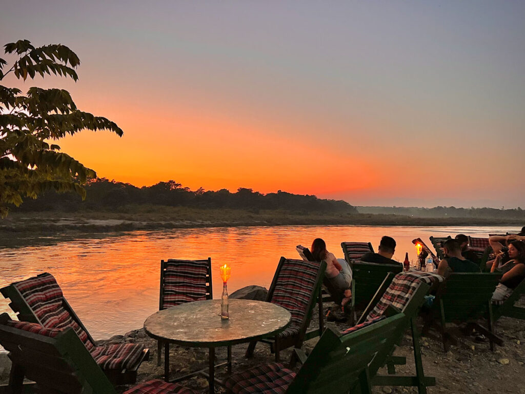 the chitwan riverwalk sunsets