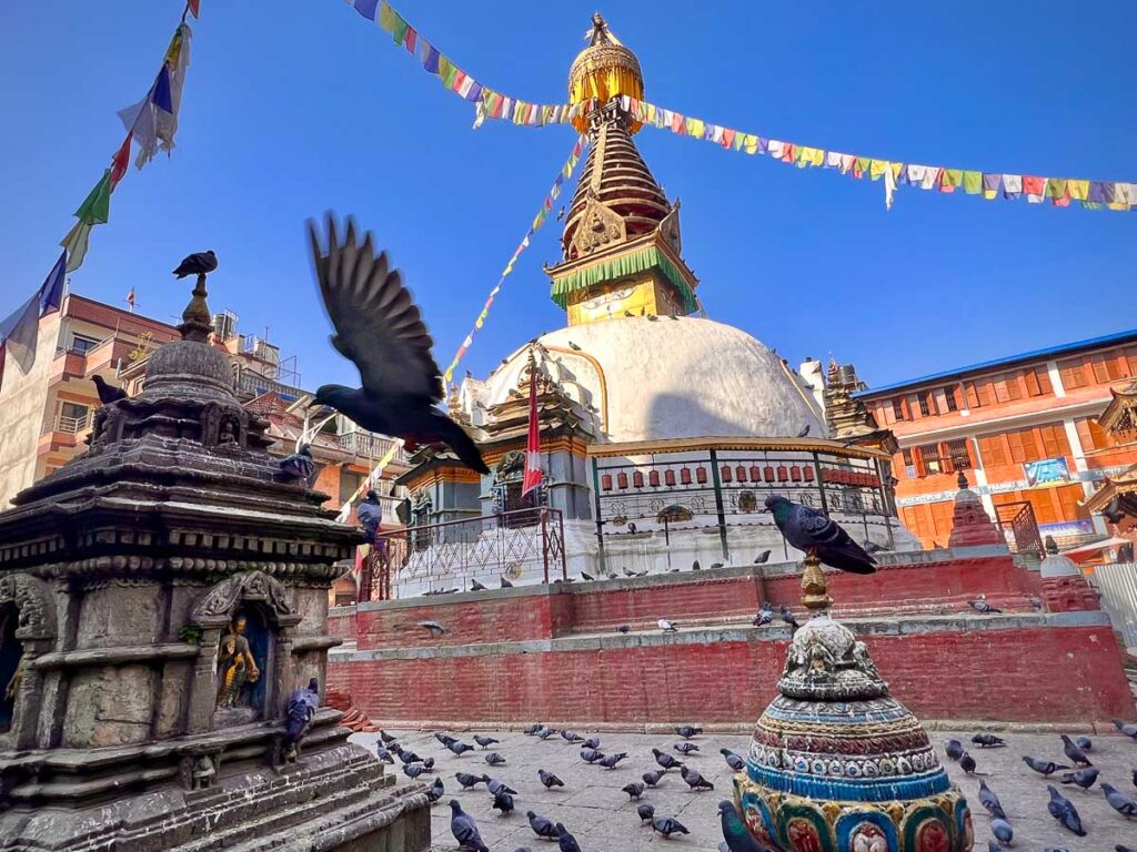 Kathesimbhu Stupa and Its Flock of Pidgeons , a hidden gem Thing to Do in Thamel Kathmandu
