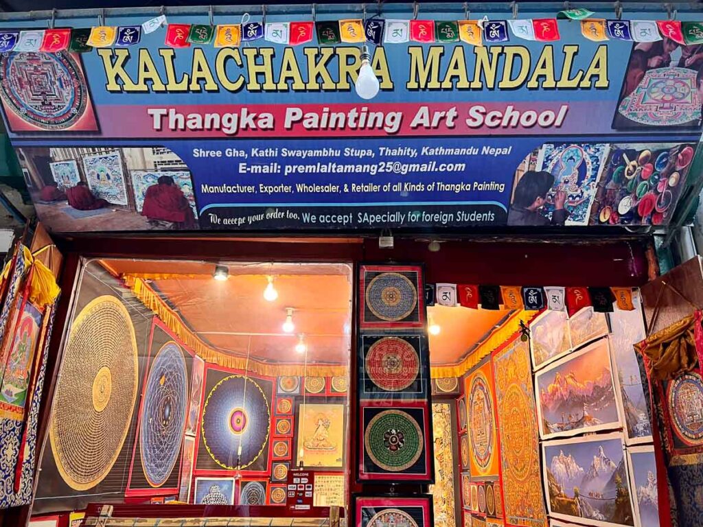 thangka shop that offers painting art classes