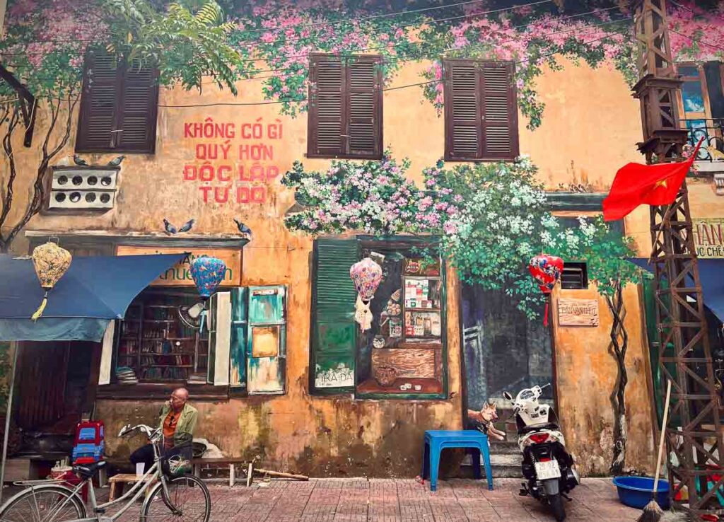 hanoi street murals is a must on a north vietnam itinerary