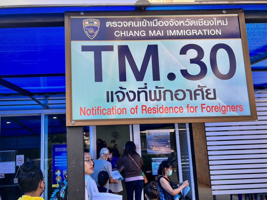 tm30 office queue for 30 day Tourist Visa Extension Thailand