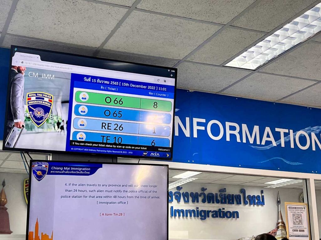 information center at the thai immigration office