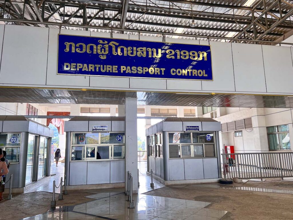 thailand departure port in a Chiang Khong to Huay Xai lang border crossing