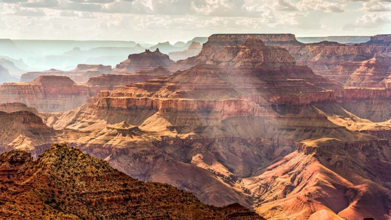 Grand Canyon South Rim as seen from Desert View, Arizona, USA