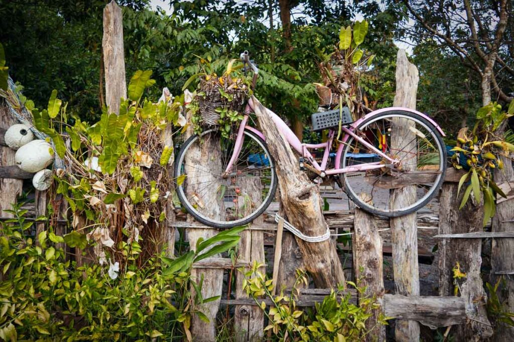 bicycle on the fence