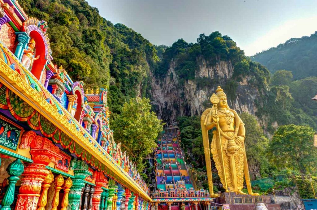 Batu Caves, Malaysia, one of the most famous landmarks in southeast asia