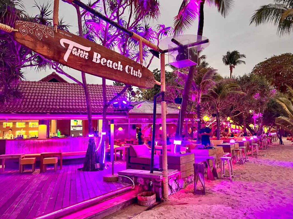 Karon Beach's being beach club on white sand