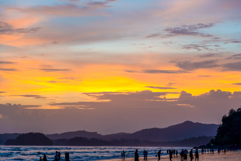sunset on koh phi phi island