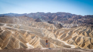 nomadicted in the badlands of Zabriskie Point in Death Valley National Park
