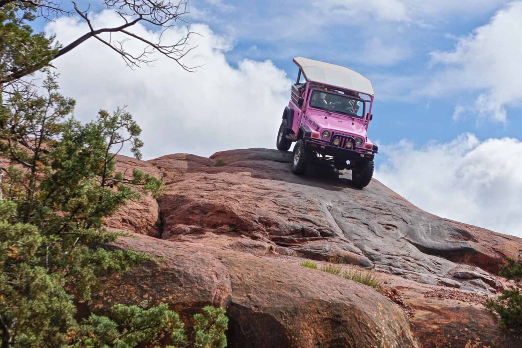 Sedona, Arizona vehicles of Pink Jeeps Tours