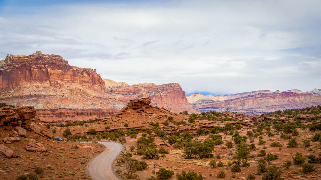 the scenic drive on a driving zion national park tour