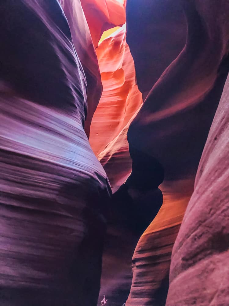upper antelope canyon purple cliff walls where you can take a navajo led tour from page