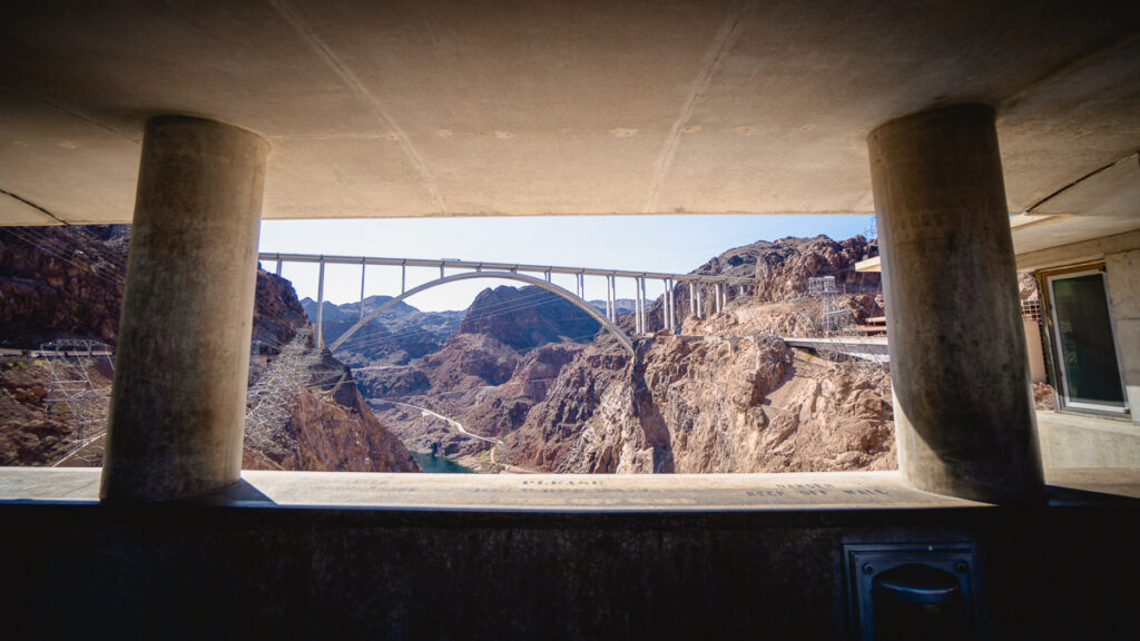 Bypass bridge view from in front on a Las Vegas hoover dam tour