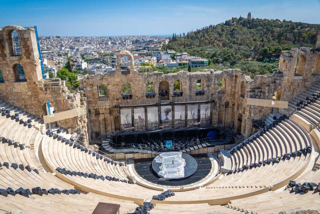 Odeon of Herodes Atticus theatre by day
