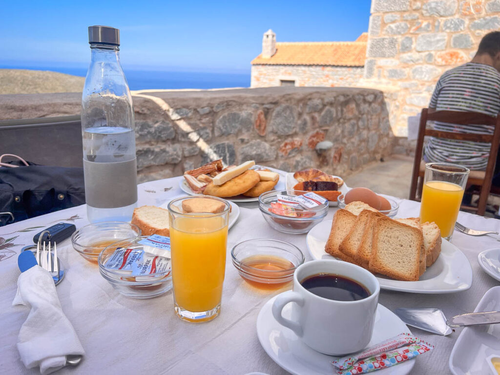 traditional mani breakfast in greece