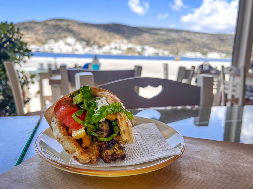 souvlaki, the most popular dish on a food tour in athens
