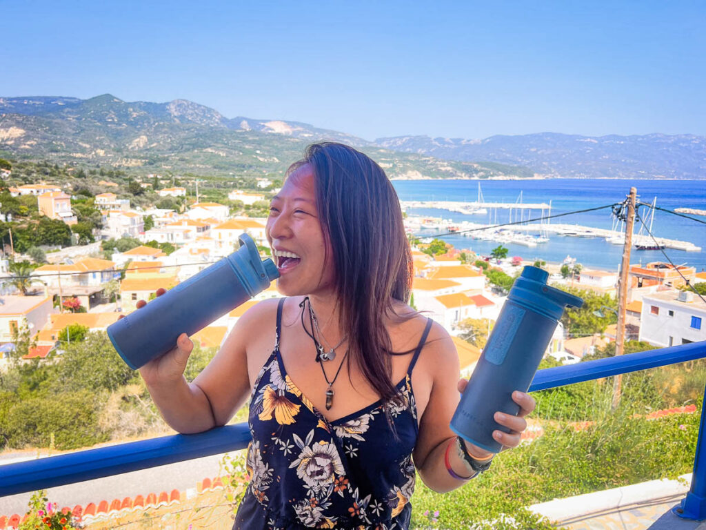 nomadicated in greece with two grayl water purifier filters