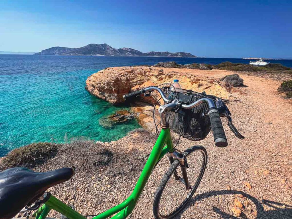 rental bike on the best Koufonisia beaches