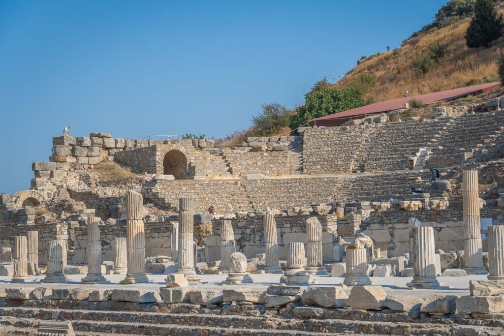 The Odeon of Ephesus, a small theater used for musical and theatrical performances.