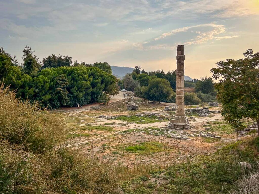 the single column of the The Temple of Artemis, one of the Seven Wonders of the Ancient World.