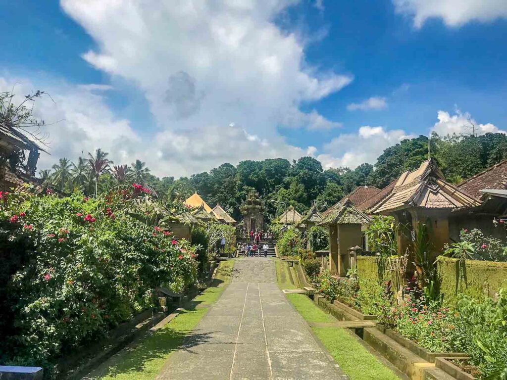 rows of buildings in the penglipuran village