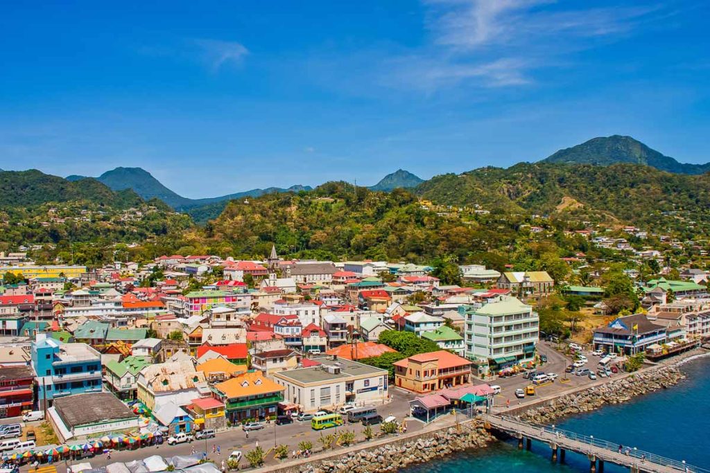 ROSSEAU, DOMINICA The Commonwealth of Dominica, is an Island country in the West Indies which has become a popular cruise ship destination.