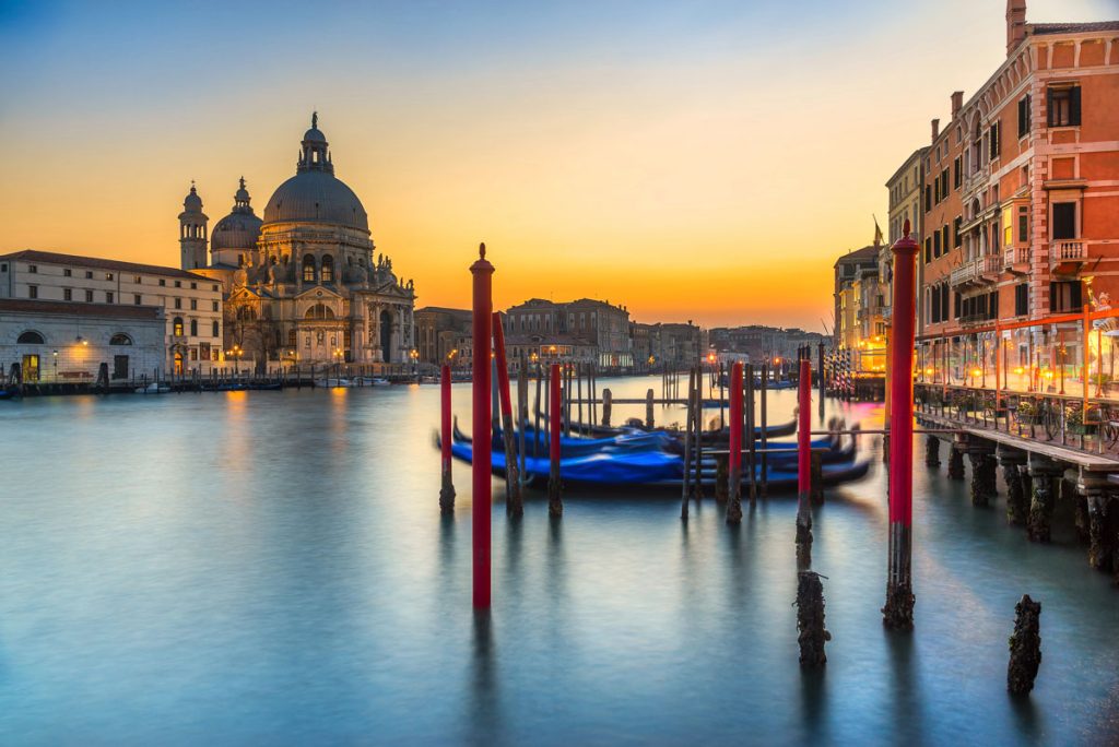Grand Canal and Basilica Santa Maria della Salute, Venice, Italy