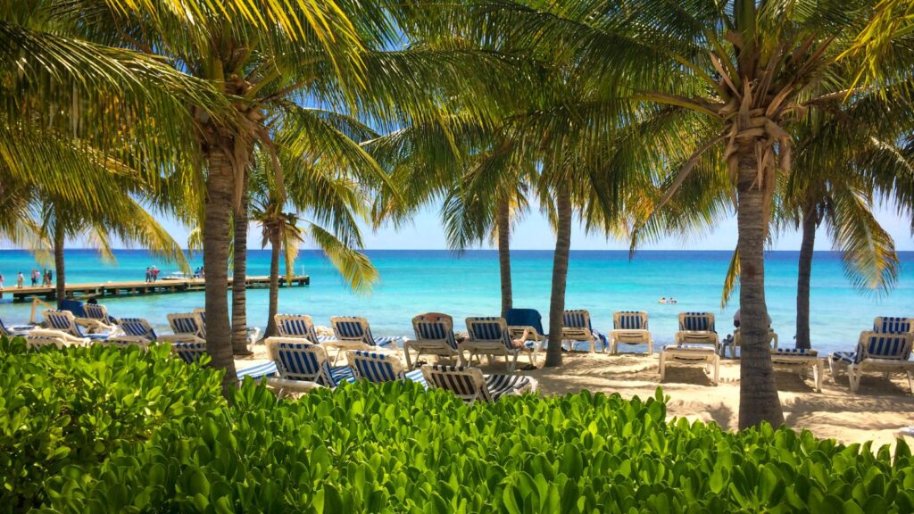 Paradise beach on Grand Turk island, Turks and Caicos islands