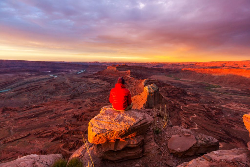 Hike in the Utah mountains Canyonlands