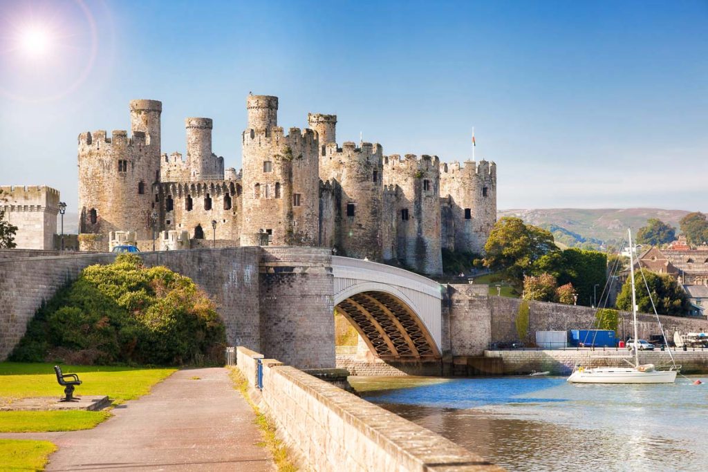 Wales, Conwy Castle in Wales, United Kingdom, series of Walesh castles