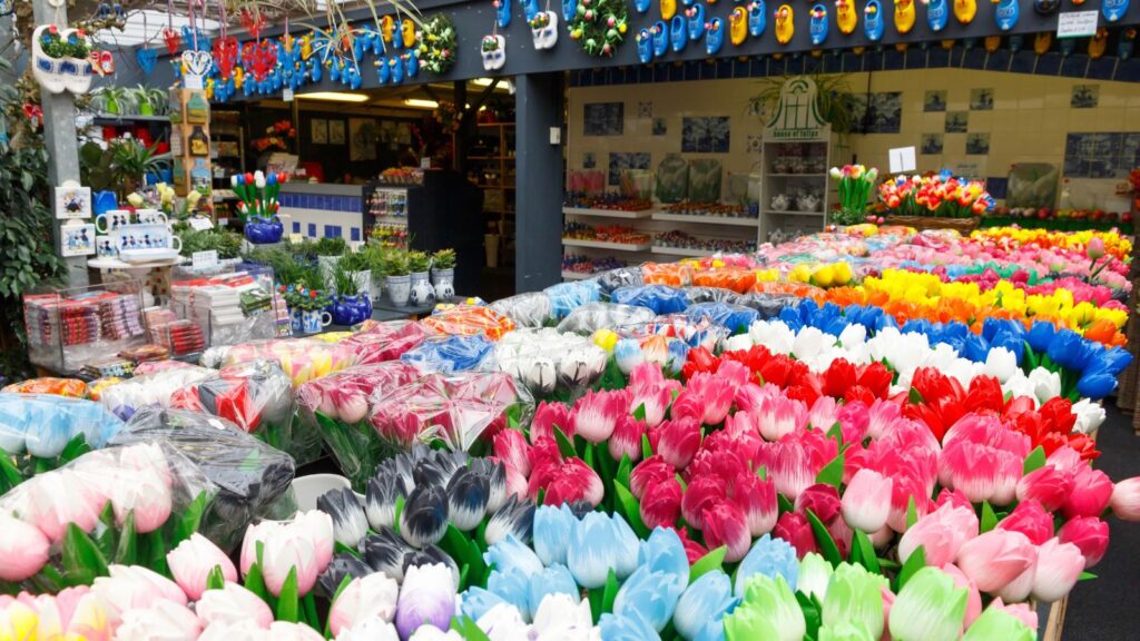 Amsterdam, Netherlands, the famous floating flower market