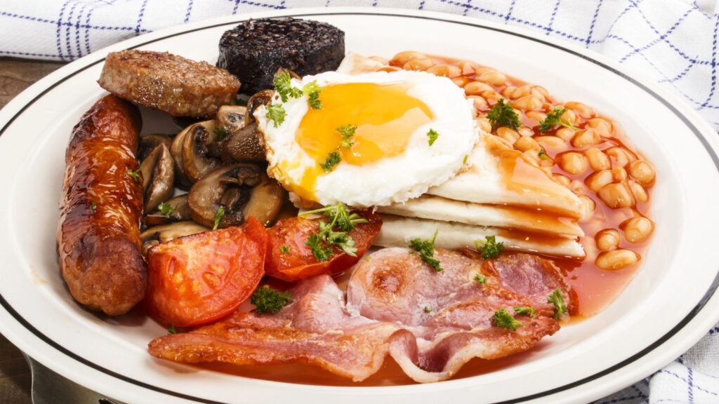 Food, Ulster fry, traditional northern Irish breakfast, on a plate