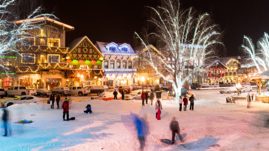 Leavenworth, WA Winter Night Scene