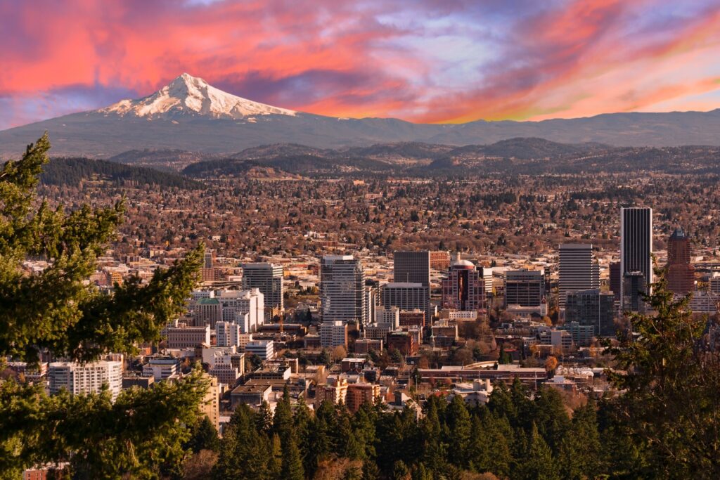 Beautiful Vista of Portland, Oregon