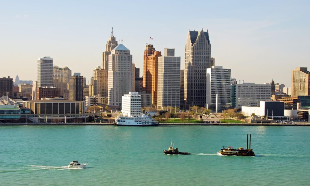 Skyline of Detroit, Michigan